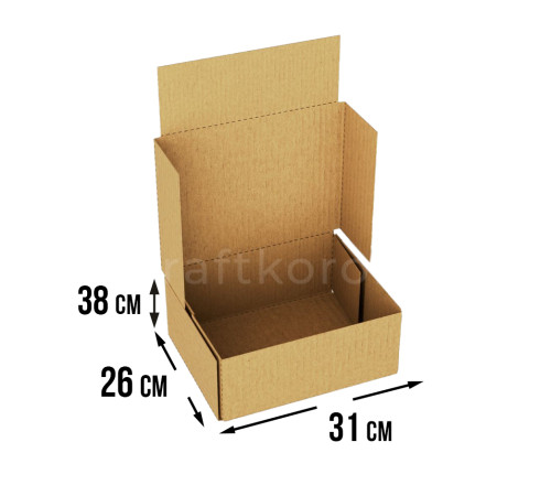 Fefco 410 - Оберточный короб с 4 клапанами на концах 31х26х38 см