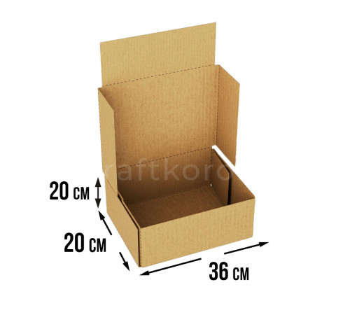 Fefco 410 - Оберточный короб с 4 клапанами на концах 36х20х20 см