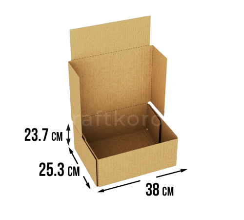 Fefco 410 - Оберточный короб с 4 клапанами на концах 38х25,3х23,7 см