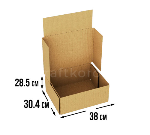 Fefco 410 - Оберточный короб с 4 клапанами на концах 38х30,4х28,5 см