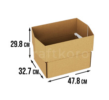 Fefco 4101 - Оберточный короб с откидной внутренней крышкой и боковыми клапанами 48.7х32.7х29.8 см