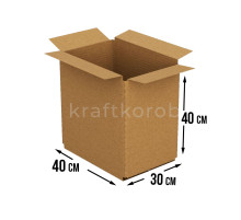 Fefco 209 - Четырехклапанный короб c крышкой из укороченных клапанов 40х30х40 см