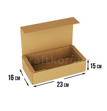 Fefco 0413 - Оберточный короб с 3 клапанами на концах 23х16х15 см