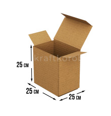 Fefco 211 - Короб трехклапанный с откидными крышкой и дном 25х25х25 см