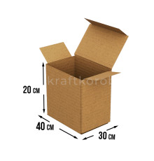 Fefco 211 - Короб трехклапанный с откидными крышкой и дном 40х30х20 см