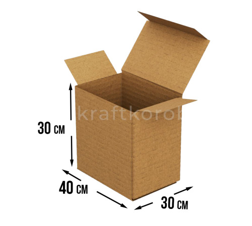 Fefco 211 - Короб трехклапанный с откидными крышкой и дном 40х30х30 см