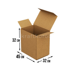 Fefco 211 - Короб трехклапанный с откидными крышкой и дном 45х32х32 см