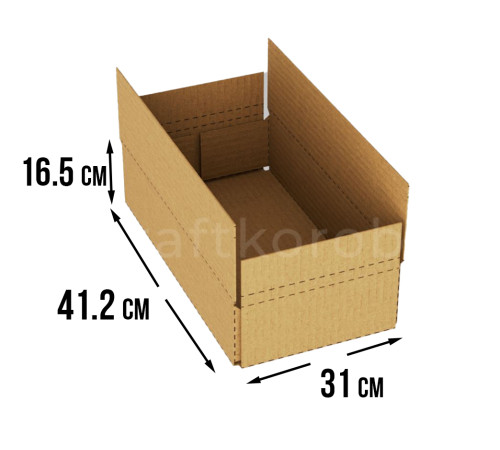Fefco 415 - Оберточный короб со стыкующимися посередине клапанами 41,2х31х16,5 см