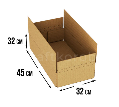 Fefco 415 - Оберточный короб со стыкующимися посередине клапанами 45х32х32 см
