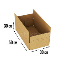 Fefco 415 - Оберточный короб со стыкующимися посередине клапанами 50х30х30 см