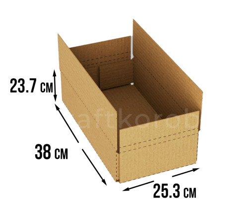 Fefco 415 - Оберточный короб со стыкующимися посередине клапанами 38х25,3х23,7 см