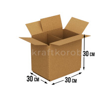 Fefco 228 - Коробка четырехклапанная с внутренней перегородкой 30х30х30 см