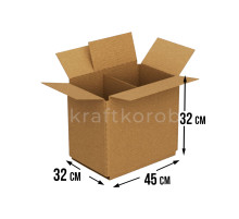 Fefco 228 - Коробка четырехклапанная с внутренней перегородкой 45х32х32 см