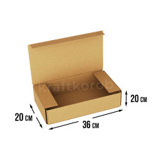 Fefco 420 - Оберточный короб с откидной крышкой и загибающимися краями 36х20х20 см