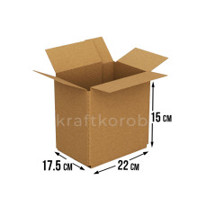 Fefco 230 - Коробка четырехклапанная со скреплением по длине 22х17,5х15 см