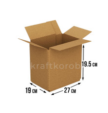 Fefco 230 - Коробка четырехклапанная со скреплением по длине 27х19х19,5 см