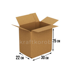 Fefco 230 - Коробка четырехклапанная со скреплением по длине 30х22х25 см