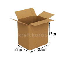 Fefco 230 - Коробка четырехклапанная со скреплением по длине 30х25х17 см