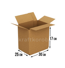 Fefco 230 - Коробка четырехклапанная со скреплением по длине 30х25х17 см