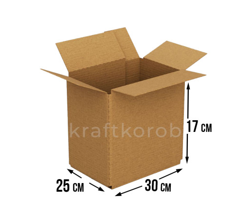 Fefco 230 - Коробка четырехклапанная со скреплением по длине 30х25х17 см