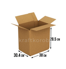 Fefco 230 - Коробка четырехклапанная со скреплением по длине 38х30,4х28,5 см