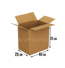 Fefco 230 - Коробка четырехклапанная со скреплением по длине 40х25х25 см