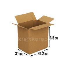 Fefco 230 - Коробка четырехклапанная со скреплением по длине 41,2х31х16,5 см