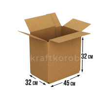 Fefco 230 - Коробка четырехклапанная со скреплением по длине 45х32х32 см