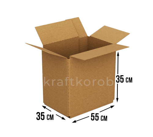 Fefco 230 - Коробка четырехклапанная со скреплением по длине 55х35х35 см