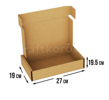 Fefco 441 - Оберточный короб с откидной крышкой и сплошным дном 27х19х19,5 см