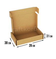 Fefco 441 - Оберточный короб с откидной крышкой и сплошным дном 38х28х31 см