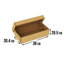 Fefco 4411 - Оберточный короб с откидной внутренней крышкой и усиленными бортами 38х30,4х28,5 см