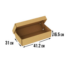 Fefco 4411 - Оберточный короб с откидной внутренней крышкой и усиленными бортами 41,2х31х16,5 см