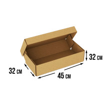 Fefco 4411 - Оберточный короб с откидной внутренней крышкой и усиленными бортами 45х32х32 см