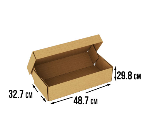 Fefco 4411 - Оберточный короб с откидной внутренней крышкой и усиленными бортами 48.7х32.7х29.8 см