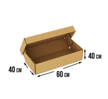 Fefco 4411 - Оберточный короб с откидной внутренней крышкой и усиленными бортами 60х40х40 см