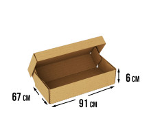 Fefco 4411 - Оберточный короб с откидной внутренней крышкой и усиленными бортами 91х67х6 см