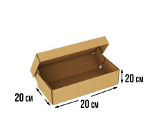 Fefco 4411 - Оберточный короб с откидной внутренней крышкой и усиленными бортами 20х20х20 см