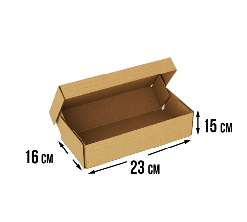 Fefco 4411 - Оберточный короб с откидной внутренней крышкой и усиленными бортами 23х16х15 см