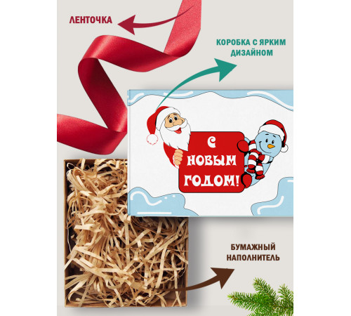 Новый год Подарочная коробка с наполнителем для подарка 23х27х12 см. Новый год Подарочная коробка с наполнителем для подарка 23х27х12 см.