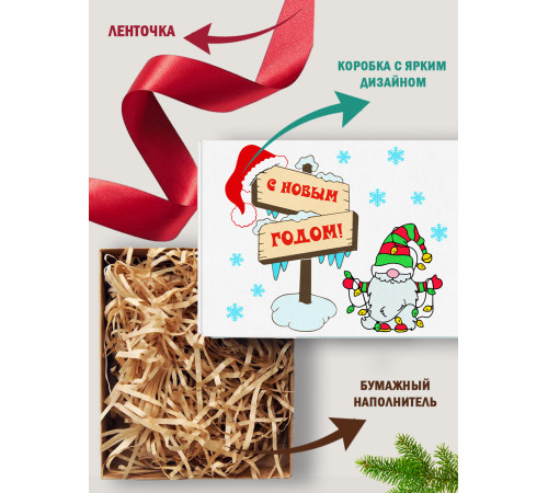 Новый год Подарочная коробка с наполнителем для подарка 23х27х12 см. Новый год Подарочная коробка с наполнителем для подарка 23х27х12 см.