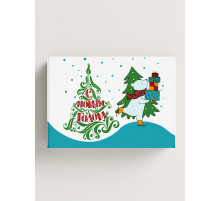 Новый год Подарочная коробка с наполнителем для подарка 23х27х12 см.