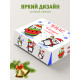 Новый год Подарочная коробка с наполнителем для подарка 23х27х12 см.