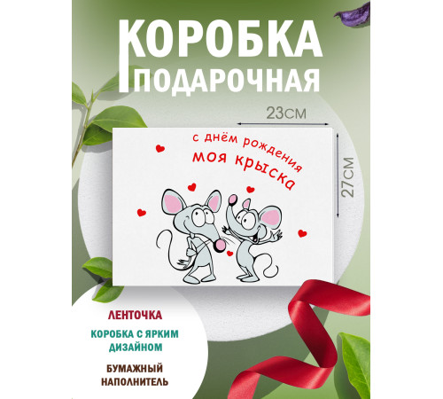 С днём рождения Подарочная коробка с наполнителем для подарка 23х27х12 см. С днём рождения Подарочная коробка с наполнителем для подарка 23х27х12 см.