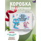 С днём рождения Подарочная коробка с наполнителем для подарка 23х27х12 см.