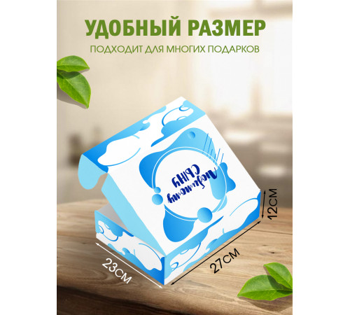 Родным Подарочная коробка с наполнителем для подарка 23х27х12 см.