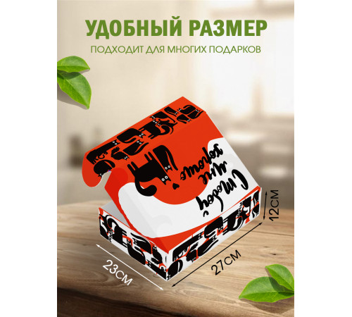 С любовью Подарочная коробка с наполнителем для подарка 23х27х12 см.