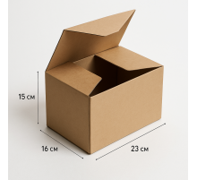 Fefco 203 - Четырехклапанный короб c двойным дном 23х16х15 см 