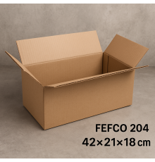 Fefco 204 - Четырехклапанный короб cо стыком клапанов 42х21х18 см 