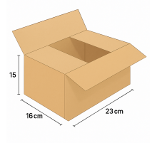 Fefco 202 - Четырехклапанный короб с нахлестом 23х16х15 см